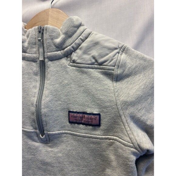 Vineyard Vines Kids Light Grey Shep Shirt 1/4 Zip Sweatshirt Small 8-10 - Picture 2 of 7